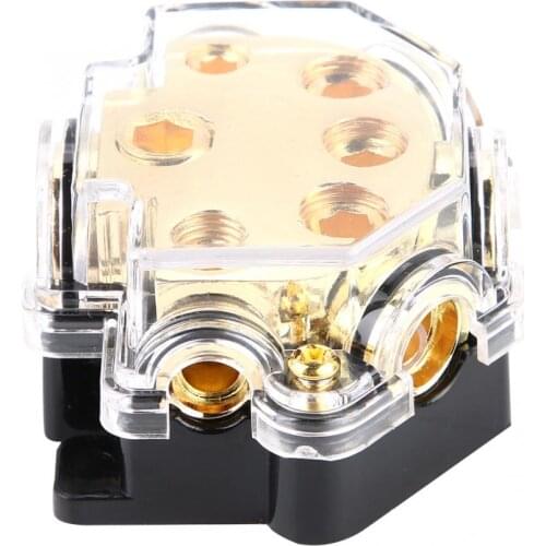 Automobile Car Vehicle Audio 5 Way Output Plastic Metal Fuse Holder Power Pole Distributor Block Zinc Alloy Conductive Connector