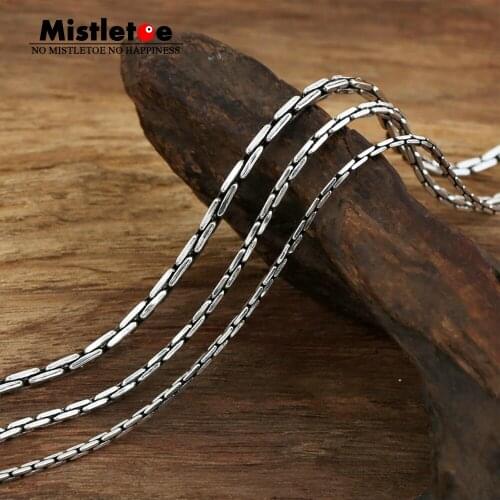 Authentic 100% 925 Sterling Silver Classic Vintage 1.5mm 2.0mm 3.0mm Necklace Chain Jewelry For Women Or Men