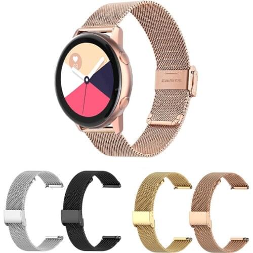 For Samsung Galaxy Watch Active 2 40 44mm Strap Case Protector Film Stainless Steel Metal Bracelet For Active 40mm watch Case
