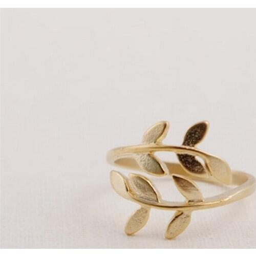 Color Cute color Ring Leaf Finger Ring