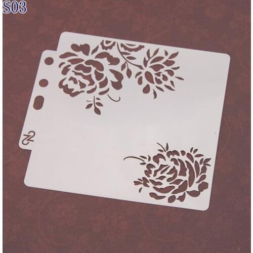 Drawing Decorative Ruler Spray Painting Stencil for Coffee Baking Cake Spraying Tools Scrapnook DecorationTemplate Mold