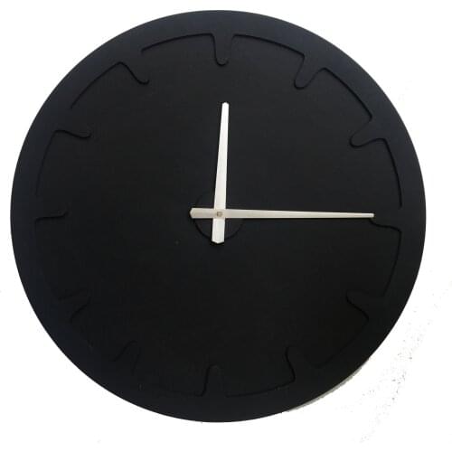 North Designed Nero Black Bar Decorative Wall Clock 48 Cm