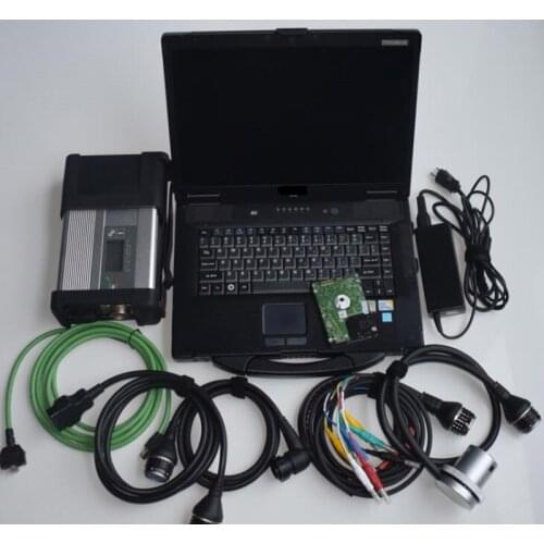 For mb sd connect compact star diagnosis C5 with all cables 2020.12V software HDD CF52 laptop CF-52 for cars and trucks MB Scan