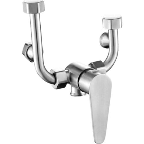 304 Stainless Steel Brushed Electric Water Heater Mixing Valve Hot and Cold Bathtub Faucet