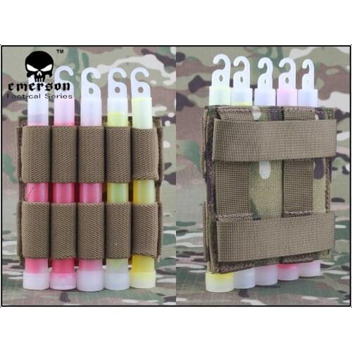 EMERSON Tactical Military Light Stick pouch Molle with Meshbelt Utility Military Pouch EM6033
