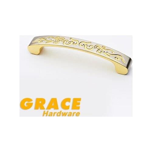 European Style Carved Handle Cabinet Drawer Wardrobe Door Handle Furniture Knobs (C.C.:96mm,Length:110mm)