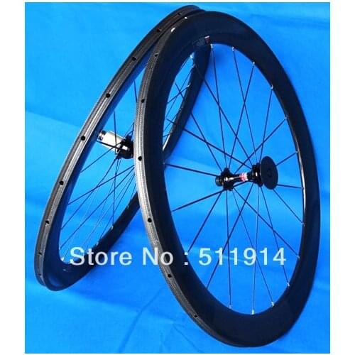 FLX-WS-TW06 Full Carbon Tubular Rim Road Bike 60mm Tubular Wheelset (20h, 24h) - black