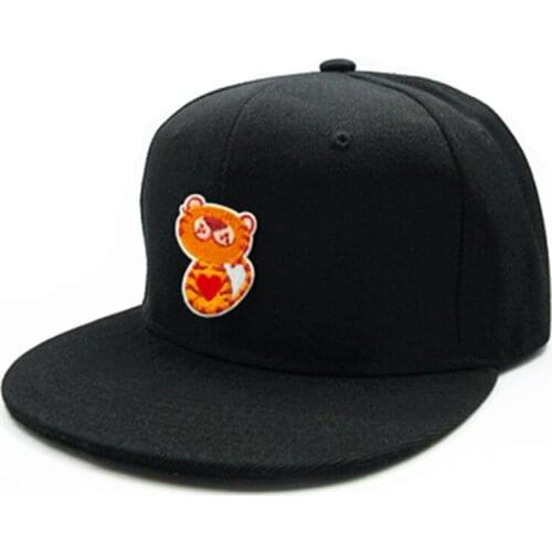 Cartoon Tiger Embroidery Cotton Baseball Cap Hip-hop Cap Adjustable Snapback Hats for Men and Women 160