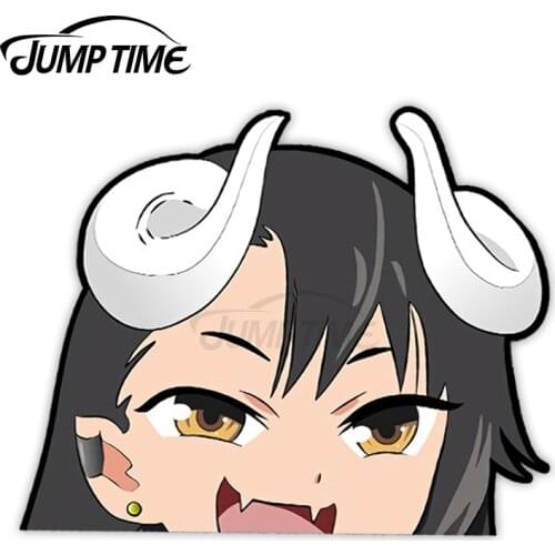 JumpTime 13 x 6.9cm SUCCUBUS NAGATORO Dont Toy With Me Anime Miss Nagatoro Car Stickers and Decals Vinyl JDM Car Door Window