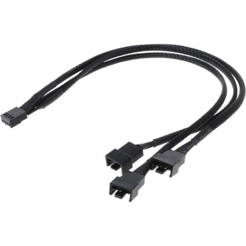 30CM 4Pin to 3 Ways Y Splitter Cable Fan 4 Pin to 3x4Pin/3Pin Extension Cable for PC Computer Laptop Accessories