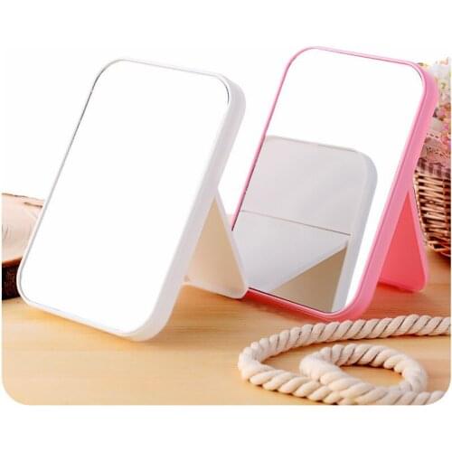 Makeup Cosmetic Mirror For Lady Girl Makeup Mirrors Plastic Folding Toilet Glass Makeup Tools Accessories
