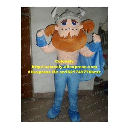 Handsome Pink Viking Vikinger Matador TORERO Donews Bullfighter Mascot Costume Brown Mustache Blue Eyes Muscle No.4525 FS