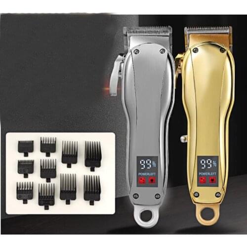 Surker hair trimmer USB rechargeable hair clipper cordless haircut machine beard trimmer oil head clipper hair carving LCD