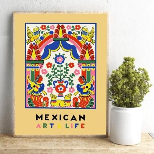 MEXICAN ART and LIFE Exhibition Poster Mexico 1938 Magazine Cover Art Painting Retro poster kraft paper