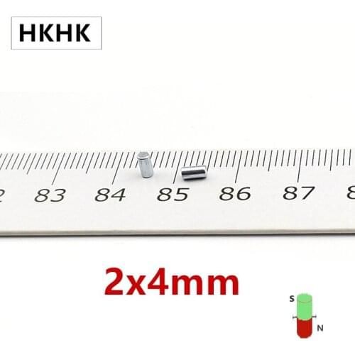 HKHK 200-5000 PCS mini magnet Dia.2x4 mm mm mini magnet encoder 2mm x 4mm strong magnetic standard 2x4 mm