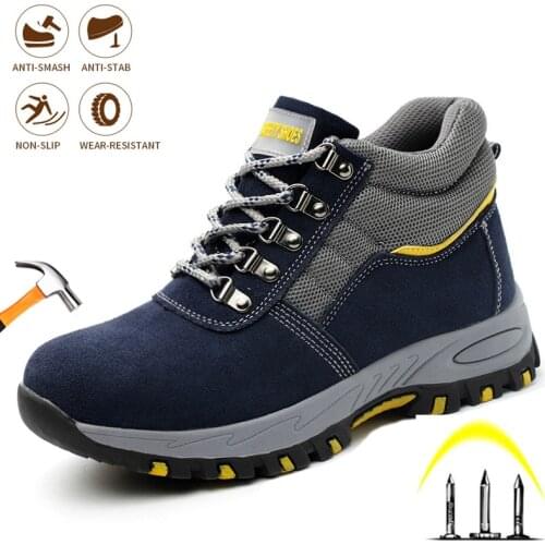 Men Safety Shoes Mens Steel Toe Cap Puncture-Proof Outdoor Work Boot Indestructible Comfortable Protect Sneakers Advisable Shoes