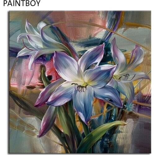 PAINTBOY Framed Oil Painting Flower DIY Painting By Numbers Coloring By Numbers On Canvas Home Decor For Living Room