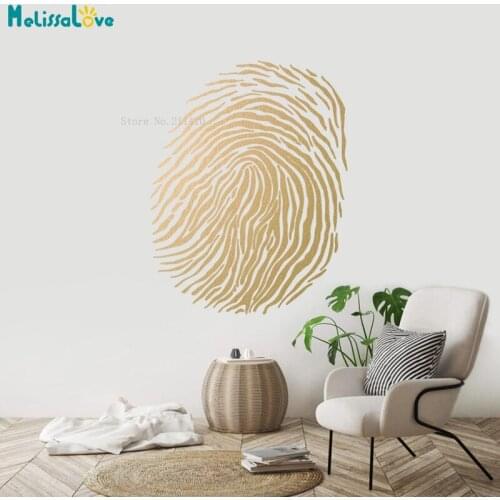 Finger Print Wall Art Sticker Modern Decor Living Room Studio Removable Decal Custom Color Murals Strange Gift YT2412