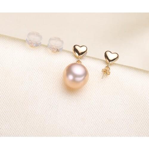 Genuine 18K Yellow Gold Earrings Findings and Component AU750 Jewelry Stud Earrings Women Nice Gift