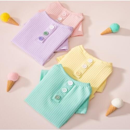 Pet Clothes for Springsummer Thin Breathable T-Shirt Cat Small Dog Cat Clothing Chiahuahua Teddy