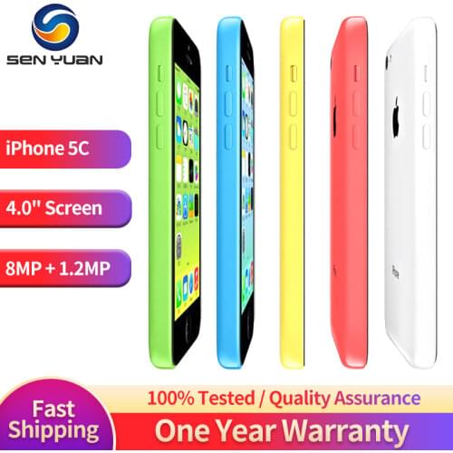 Used iPhone 5c Original Unlocked Apple iPhone 5C IOS GPS WIFI Dual Core 4.0'' Display 8GB/16GB/32GB iphone5c Cellphone Free Gift