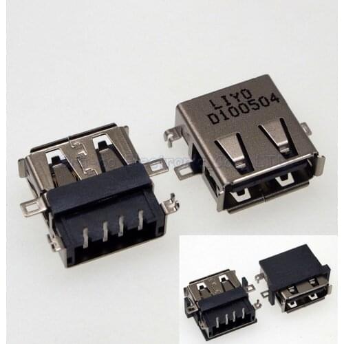 10pcs Notebook USB interface connector 2.0 USB Port Interface Copper plate up sink plating