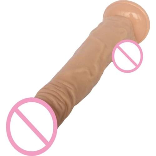HOWOSEX 24*4.5CM Realistic soft Big Dildo Flexible Penis Dick With Strong Suction Cup Huge Dildos Cock Adult Sex Toy for Women