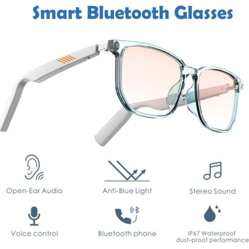 TCW01 Music Glasses Smart Bluetooth Glasses IP67 Waterproof and Dustproof Voice Control Bluetooth 5.0 Blue Light Proof Glasses