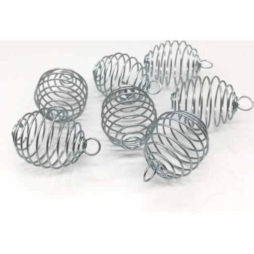 DIY Jewelry Accessories Creative Spiral Stone Beads Cage Locket Necklace