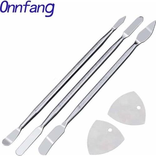 1/5pc Universal Mobile Phone Repair Hand Tool Metal Disassemble Crowbar Steel Pry Phone Opening Tool Set With Triangle Pry Piece