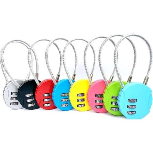 1pc 3 Digit Password Resettable Security Lock Code Padlock Travel Smart Combination Locks for Suitcase Luggage Bag Suit Hardware