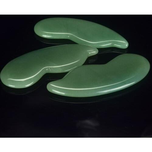 Face Massage 1Pcs Natural Green Aventurine Body Scraping Tools Health Care Neck Back Head Foot Massage Guasha Spa Massage Tool