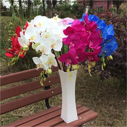 10pcs Phalaenopsis Butterfly Orchids white/green/pink/fuchsia/red/blue Orchid Flower for Wedding Centerpieces Decorative Flower
