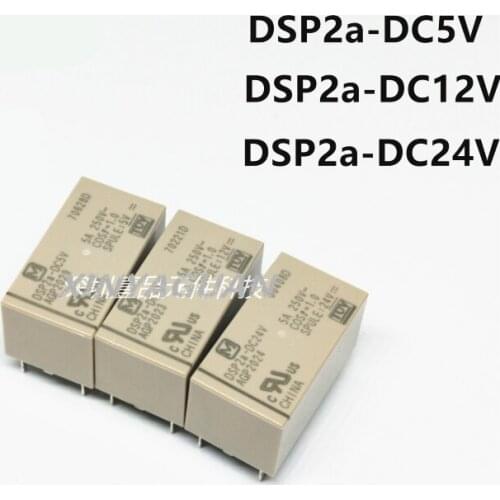 10Pcs new original power relay DSP2a DC5V / 12V / 24VDC 6Pin 5A DSP2a-DC5V AGP2029 DSP2a-DC12V AGP2023 DSP2a-DC24V AGP2024