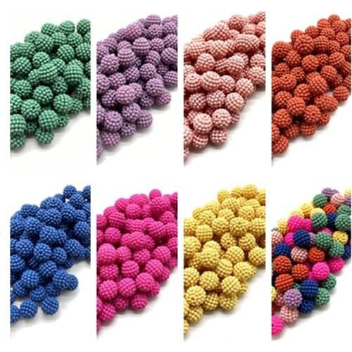 20pcs 10mm Acrylic Beads Bayberry Beads Round Loose Beads Fit Europe Beads For Jewelry Making DIY Accessories
