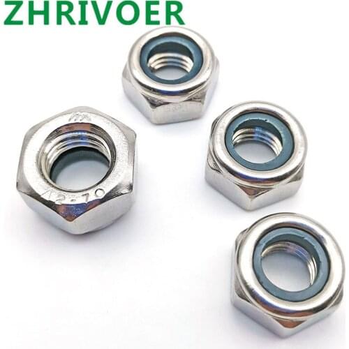 201 Stainless steel lock nut anti loose self-locking anti-skid nut m3 m4 m5 m6 m8 m10 m12 m14 m16 m18 m20 bolt