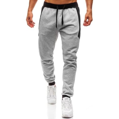 2018 Foreign trade hot mens sports pants zipper pocket Luokou color design sweatpants mens joggers street fashion