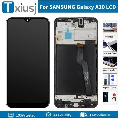 6.2" Original Super AMOLED LCD For SAMSUNG Galaxy A10 LCD A105 A105F SM-A105F LCD Display Touch Screen Digitizer With Frame