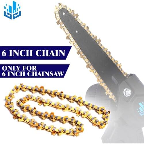6 Inch Gold Electric Chain for mini Electric Chain Saw for Logging and Pruning Chainsaw Parts