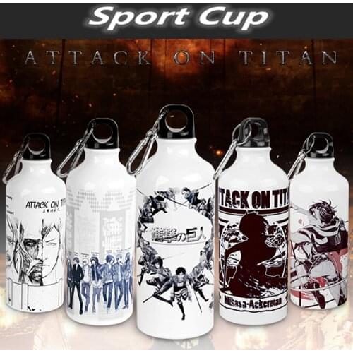 Anime JK Eren Jaeger Mikasa Ackerman Armin Arlert Cosplay Sport Cup Daily Drink Bottle 600ml Portable Gift