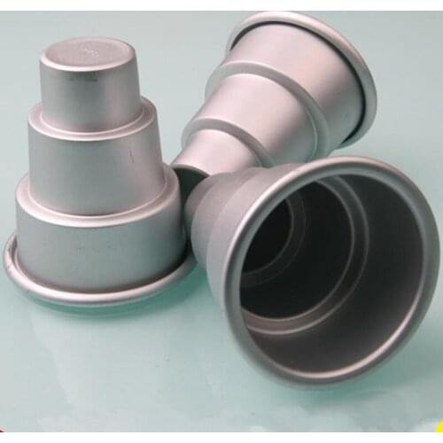 Aluminum Alloy Non-stick Round 3-Tier Cupcake Pudding Chocolate Cake Mold Baking Pan Kitchen Decoration Cooking Tools F20173524