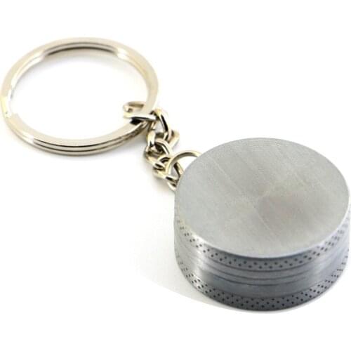 Smoke Accesoires Zinc Alloy Cigarette Grinding Machine 30mm 2-layer Mini Pendant Cigarette Grinding Machine Keychain