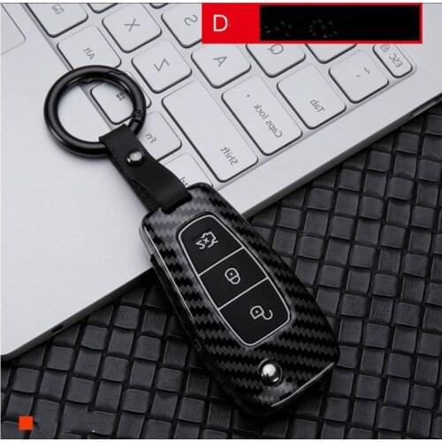 Carbon fiber Car Remote Key Fob Shell Cover Case For Ford Ranger C-Max S-Max Focus Galaxy Mondeo Transit Tourneo Custom