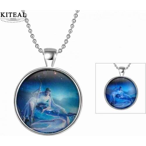 KITEAL 925 Hot Selling Glowing Film Clear Men and Women pendant necklace Cancer glow in the dark perfume women joyas