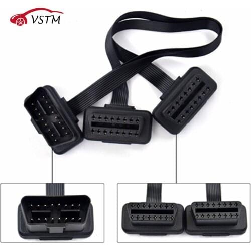 TOP ODB OBD2 Cable 16 Pin 1 Male To 16 Pin 2 Female OBD II OBD2 Connector OBD2 1-2 Extension Diagnostic Cable