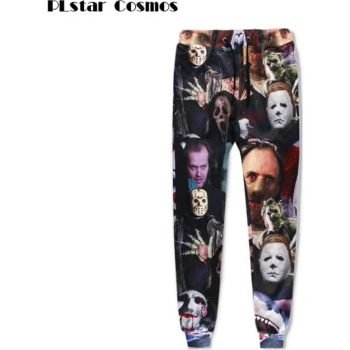 PLstar Cosmos 2018 Fashion Sweat Pants Joggers Pants Horror Movie Killers/Halloween Devil/Shark 3D Print For Men/Women Trousers