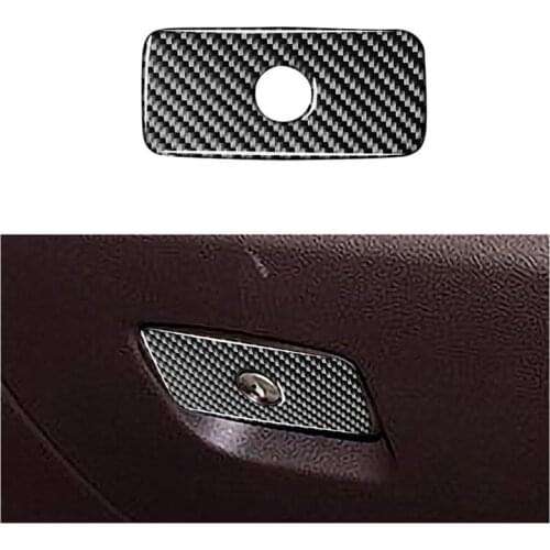Genuine Carbon Fiber Car Glove Box Handle Bar Panel Stickers For Jeep Grand Cherokee 2011-2021
