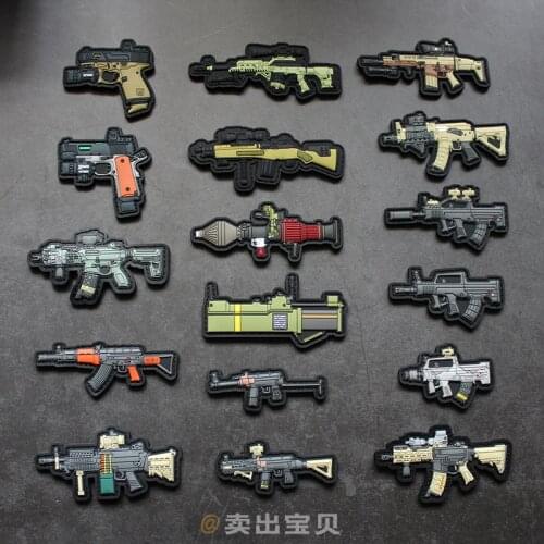 NEW Q Version PVC Silicone Magic Sticker Motorcycle Armband Night Vision Helmet Badge Magazine Sticker Hook and Loop Fasteners