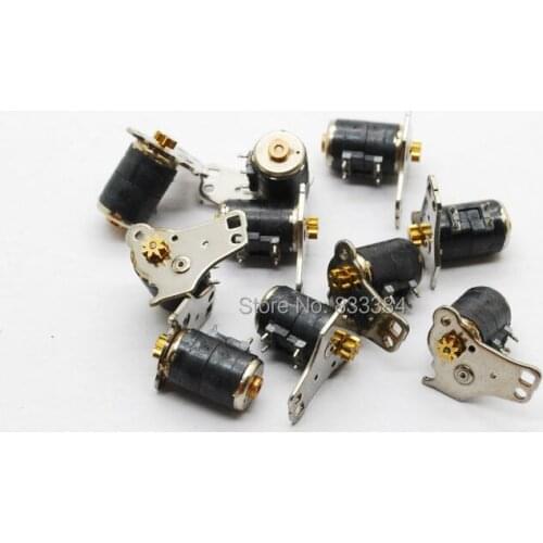 Wholesale 10PCS 2 Phase 4 Wire Miniature stepper motor D6mm x H8.5mm with small bear BA free shipping