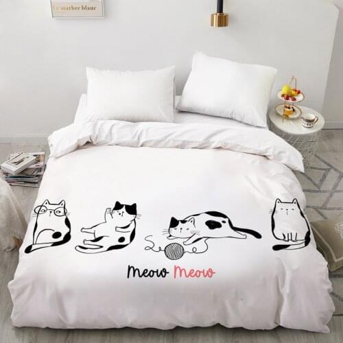 Cartoon Cat Duvet cover Quilt/Blanket/Comfortable Case Bedding for Children kids baby Crib 140x200 100x120 200X200 Cute fat cat